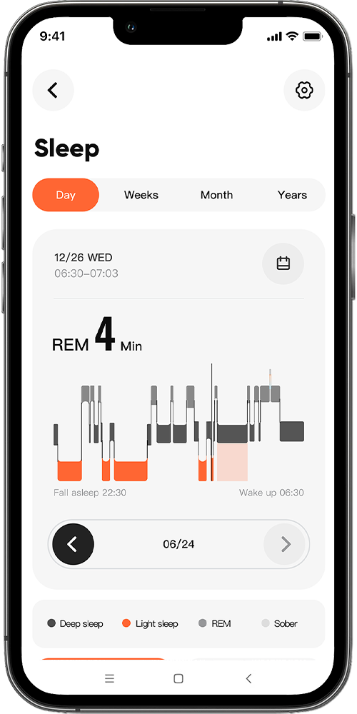 Mibrofit App- Sleeping monitor
